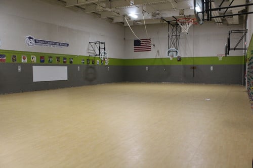 Interior photo of construction work at Ixonia Elementary