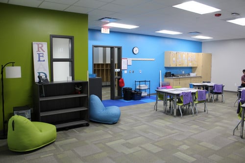 Classroom inside the new addition at Ixonia Elementary