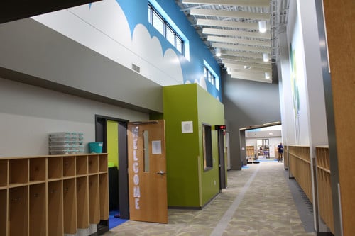 Inside the new addition at Ixonia Elementary School
