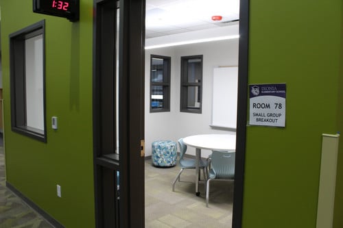 Inside the new addition at Ixonia Elementary School