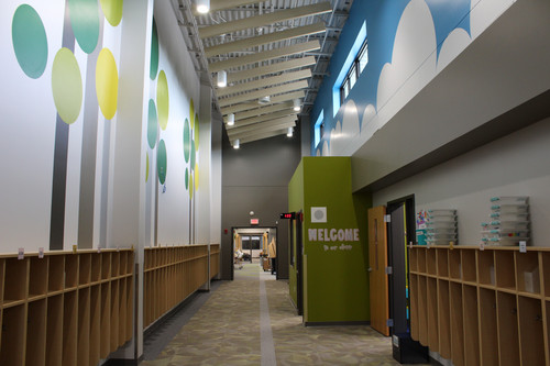 Inside the new addition at Ixonia Elementary School