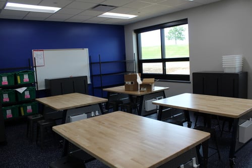 Inside the new addition at Ixonia Elementary School