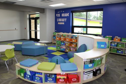 Inside the new addition at Ixonia Elementary School