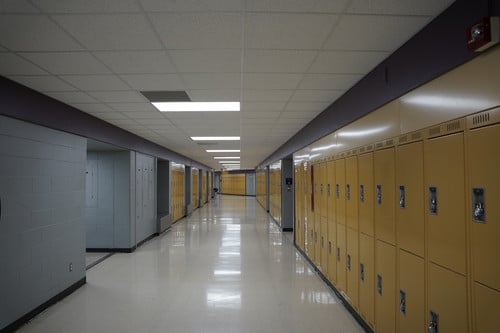 Hallway inside OHS with HVAC facility project completed