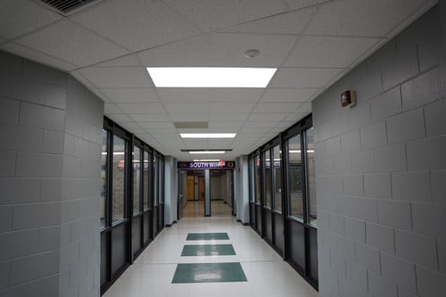 Windows were replaced in the North and South walkways